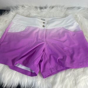Slazenger‎ White/Purple Ombre Golf Shorts Sz 4
